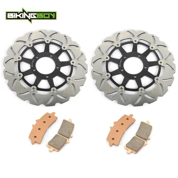 

BIKINGBOY For Ducati Hypermotard 1100 S 07 08 09 EVO 10 11 12 EVO SP 2010-2013 Front Brake Discs Disks Rotors Pads Motorcycle
