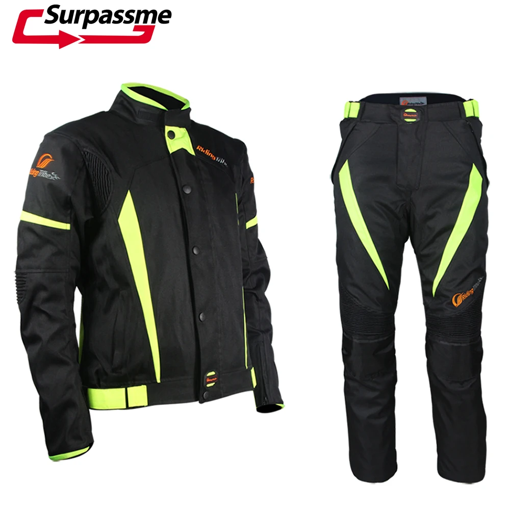 

Winter Men Motorcycle Jacket & Pants Suit Motocross Off-Road Racing Clothing Breathable Protective Motorbike Jackets Set