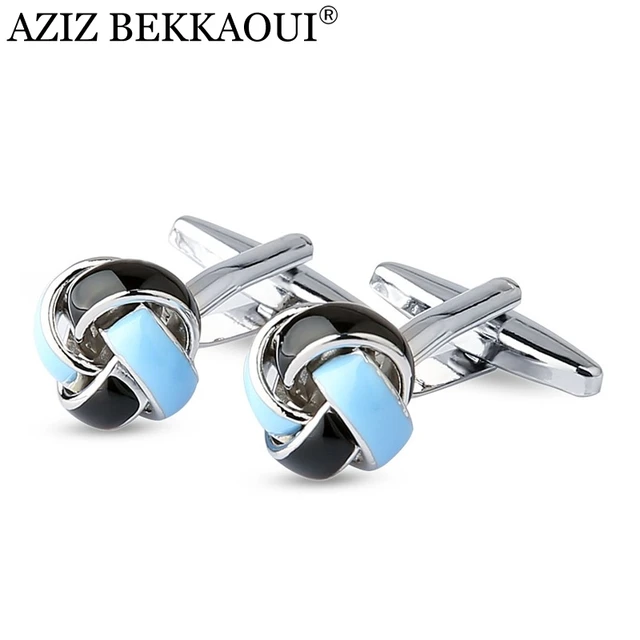 1 Pair Cufflinks 2017 New Cufflinks For Mens Black Knot Cufflinks for