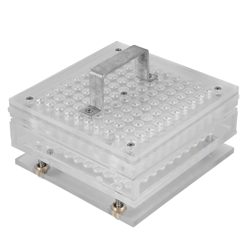 

100 Holes Manual Capsule Filler Acrylic Filling Machine With Powder Spreader Hand Filling Plate Tool #0 #00 #000 #1 #2 #3 #4 #5
