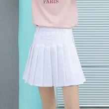 Новые женские летние юбки модные Harajuku мини юбки с высокой талией плиссированные консервативный стиль офисные женские юбки женские#5205