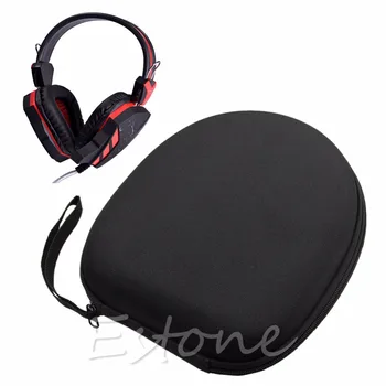 

OOTDTY Portable Protective Zip Up Hard Shell Case bag For Large Headphone Headset