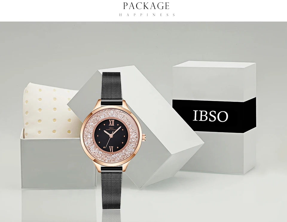 IBSO Brand Women Fashion Watch 2018 Mesh Strap Watch Female Watch 18