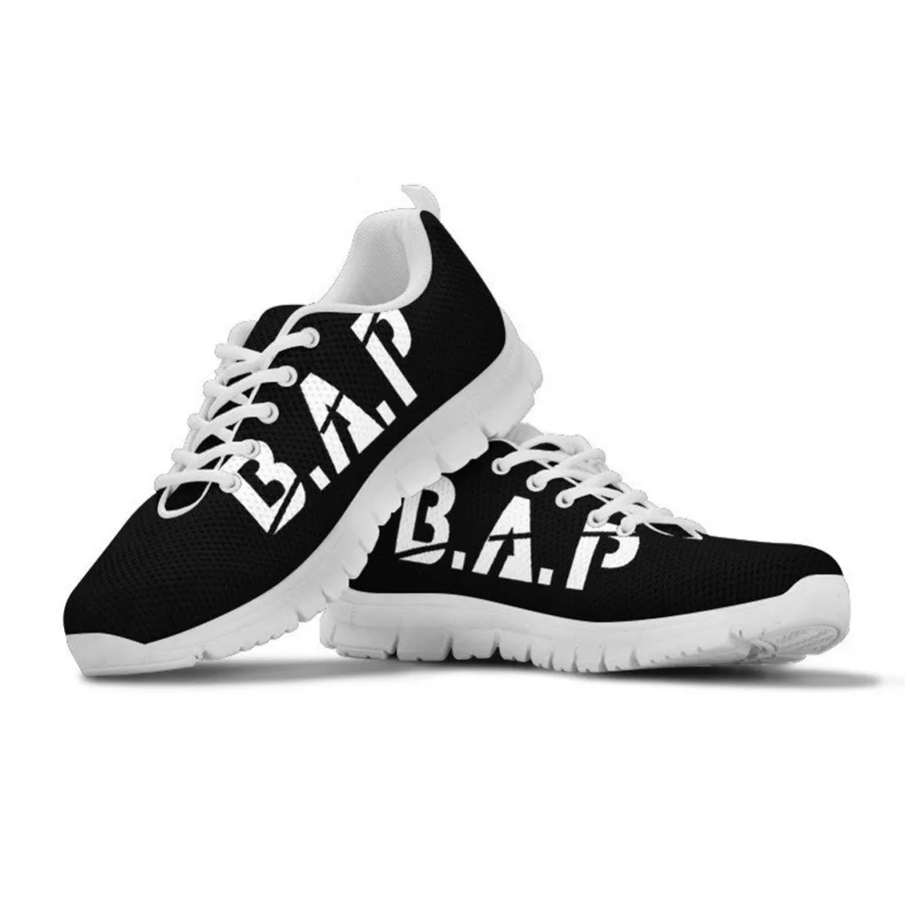 Plus Sneakers Custom Up Pour z3603baq Appartements z3603aq Dames Chaussures Lettre Dentelle Bap Femmes Respirant Nouveau Eliviswords Coréen Maille 40 Style Kpop Image Imprimer fXagAw