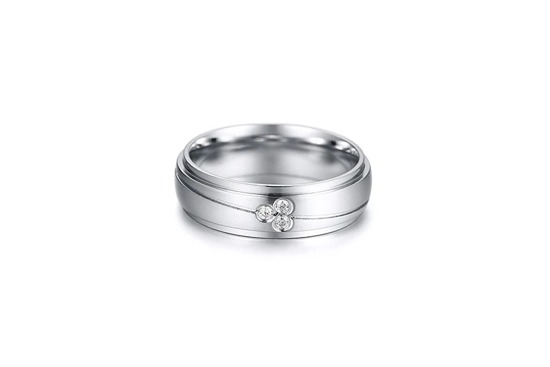 Класс элегантные парные кольца для мужчин и женщин из нержавеющей стали обручальные кольца AAA CZ камни трендовые Анель подарок
