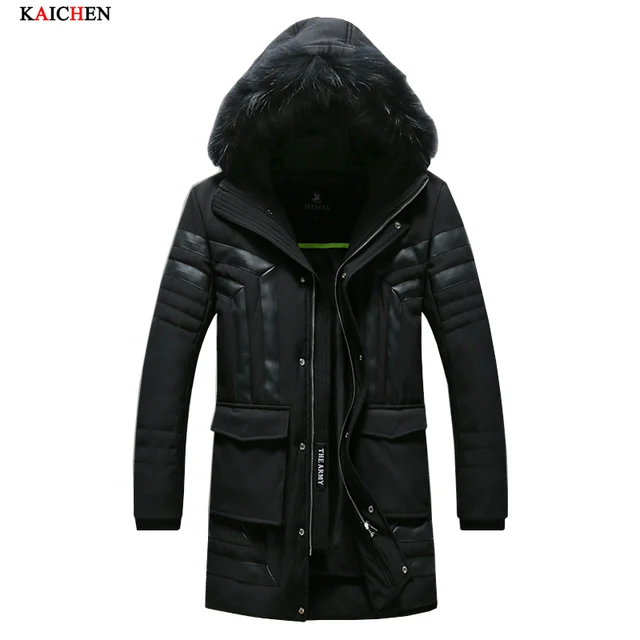 Best price at $113 Cheap Design 2016New Brand-Clothing Jacket Fashion Thick Casual Lengthening Down Coat Long Winter Jacket Men's Parka Plus Size M-5XL