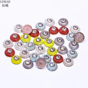 

SINUAN Crystal Rivet Round Rivets 9Mm Hotfix Studs For Shoes 200Pieces/lot Painted Rivet Accessories Zinc Alloy Rhinestone Spike
