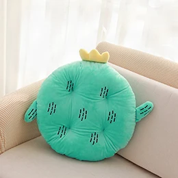 Cactus Плюшевые фрукты круглая подушка на стул декор из растений подушка Клубника киви ананас арбуз морковь кактус 45*45 см - Цвет: Cactus