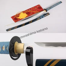 Handmade Folded Steel Blue Samurai Sword Katana Sharp Edge