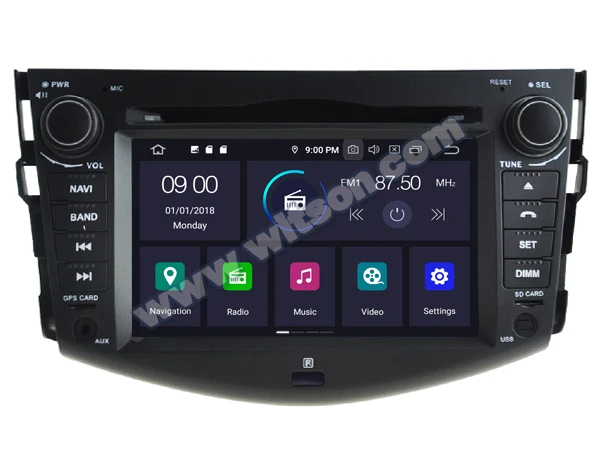 " Android 9,0 OS автомобильный DVD Мультимедиа Навигация gps радио для Toyota RAV4 XA30 2008-2012 с большим углом обзора ips экран