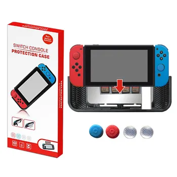 

Nintend Switch Heavy Duty Slim Rubberized Hard Carrying Case Cover for Nintendos Switch For 8pcs Game Card Slots 4pcs grip caps
