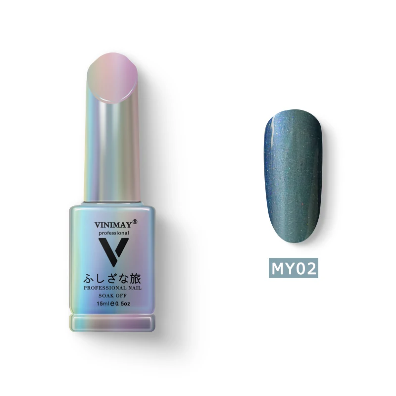 MY02 VINIMAY Гель-лак для ногтей "кошачий глаз" vernis полуперманентный УФ-гель для ногтей лак-праймер впитывающийся Гель-лак для ногтей Полировочный Гель для маникюра - Цвет: MY02
