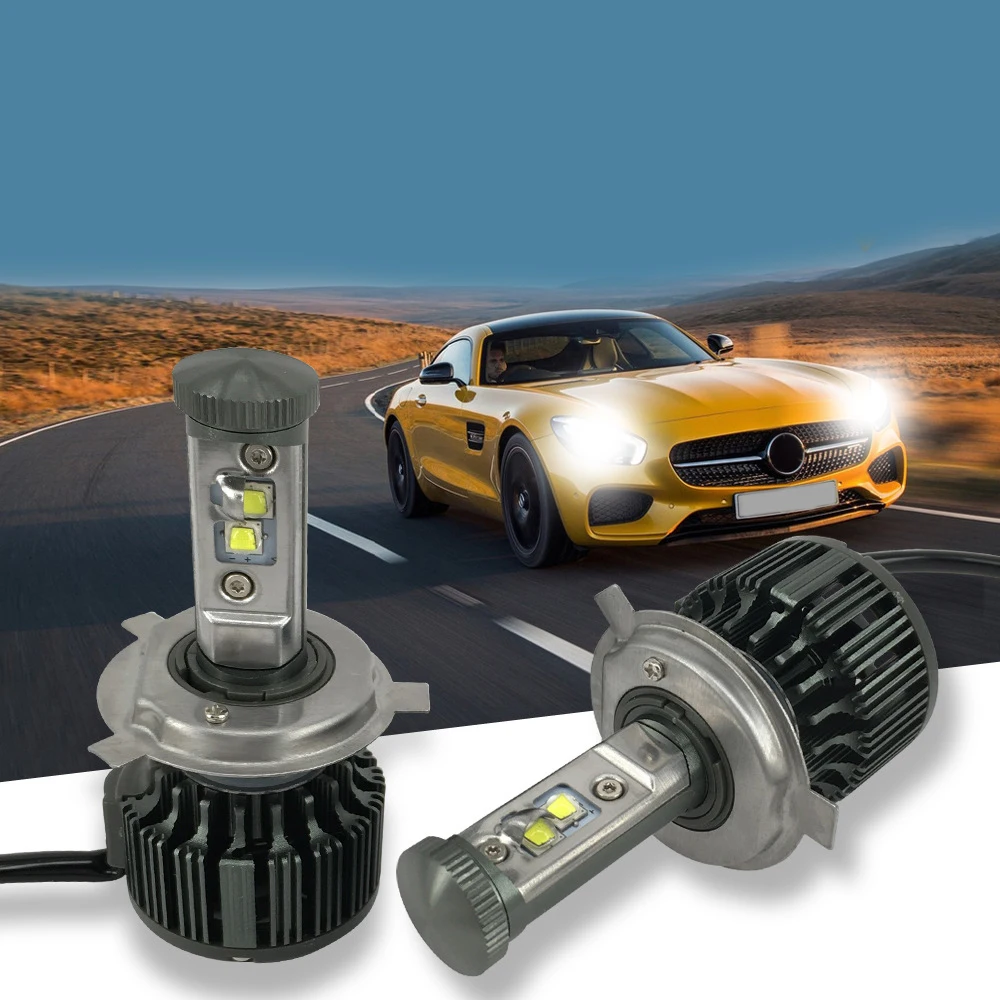 Car LED H4 HB2 9003 Leds High Power 40W 3600lm 6000K Strong Bright Cars