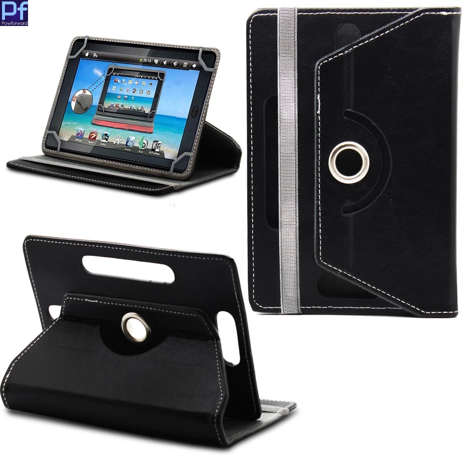 UNIV Tablet Book Style Custodia F Alcatel One Touch Tab 7hd CASE funzione posizionamento 