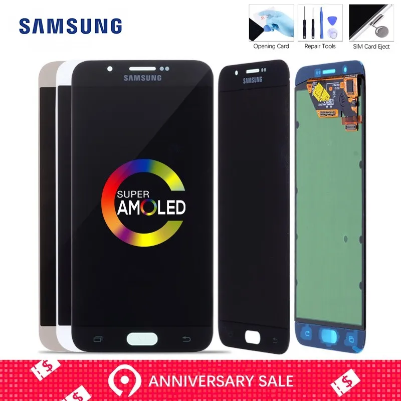 

5.7" Super AMOLED Display for SAMSUNG Galaxy A8 LCD Display A8000 A800 A800F Touch Screen Digitizer Replacement ORIGINAL