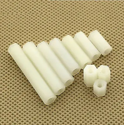 50 шт. M2.5X12mm нейлон шестиугольная колонна гайка нарезной Spacer