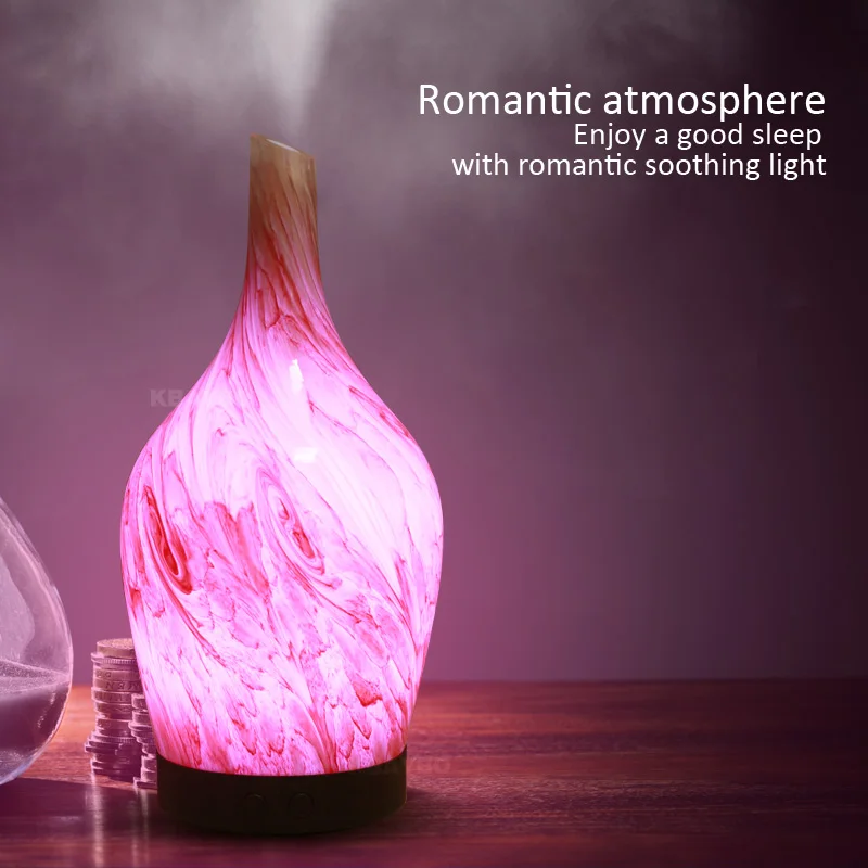 

7 LED lights lamp colour changing bulb with 100ml Aroma Air Humidifier Aromatherapy Electric Diffuser Mist Maker for Home