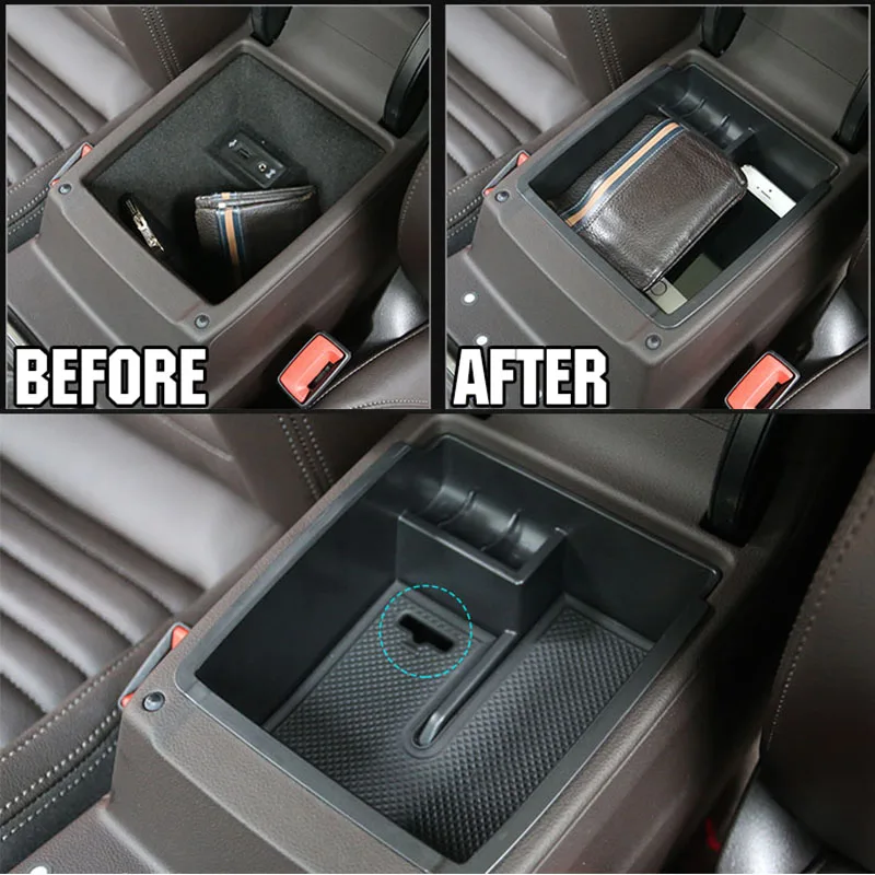 Lianhe Fit For VW Volkswagen Passat B8 Sedan Variant Alltrack 2015-2017 Armrest Storage Box Center Console Glove Case Tray Bin Container
