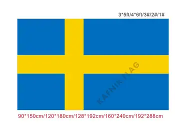 

KAFNIK,free shipping 90x150cm/128*192cm/160*240cm/192*288cm big flags Sweden Flag for Indoor Outdoor Decorative