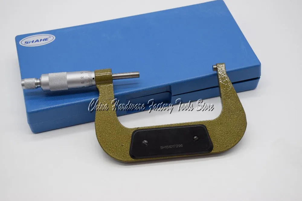 SHAHE 75-100 мм Хорошее качество высокая точность желтый внешний микрометр 75-100
