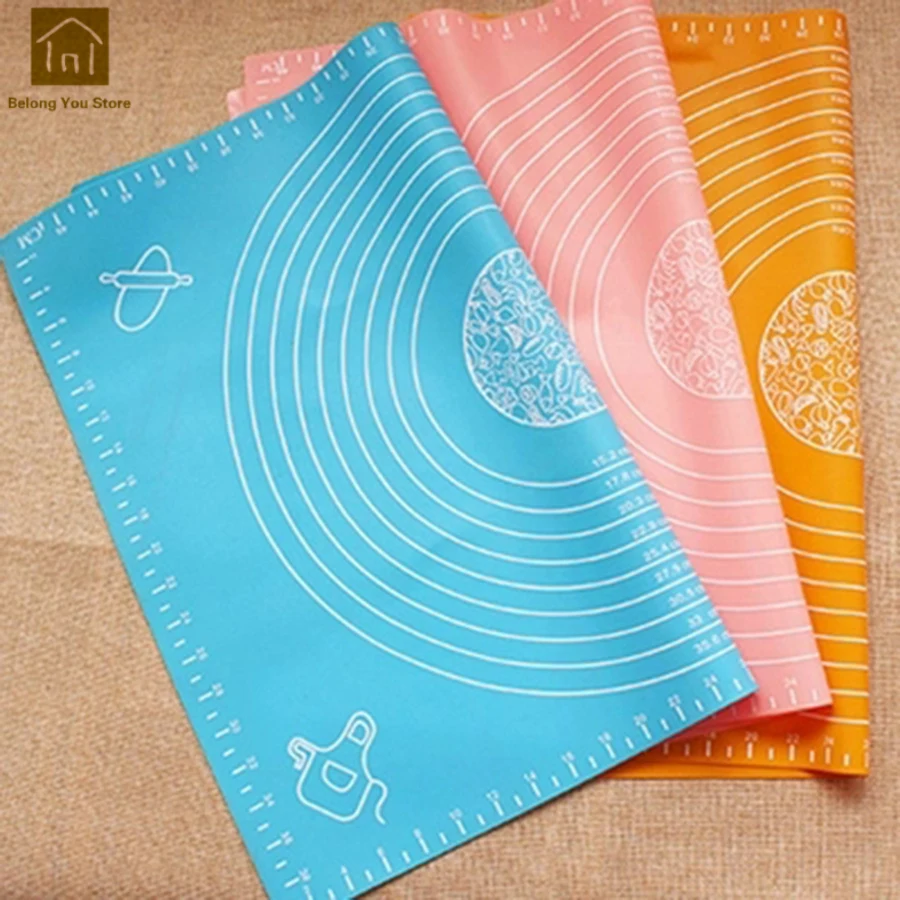Silicone Household Mats Pastry Board Roller Dough Board Tool Handle