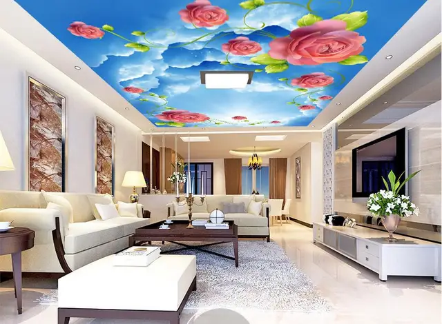 Custom foto tapete 3d decke wandmalereien Sky rose 3d decke tapete ... Custom foto tapete 3d decke wandmalereien Sky rose 3d decke tapete ...