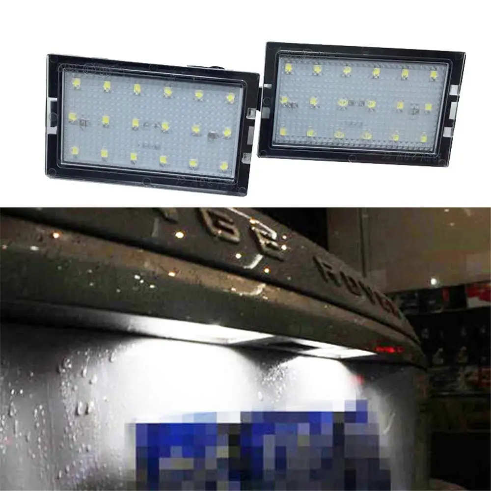 Без ошибок 18SMD светодиодный номерной знак лампы для Land Rover discovery 3/4 Freelander 2 Rang Sport car