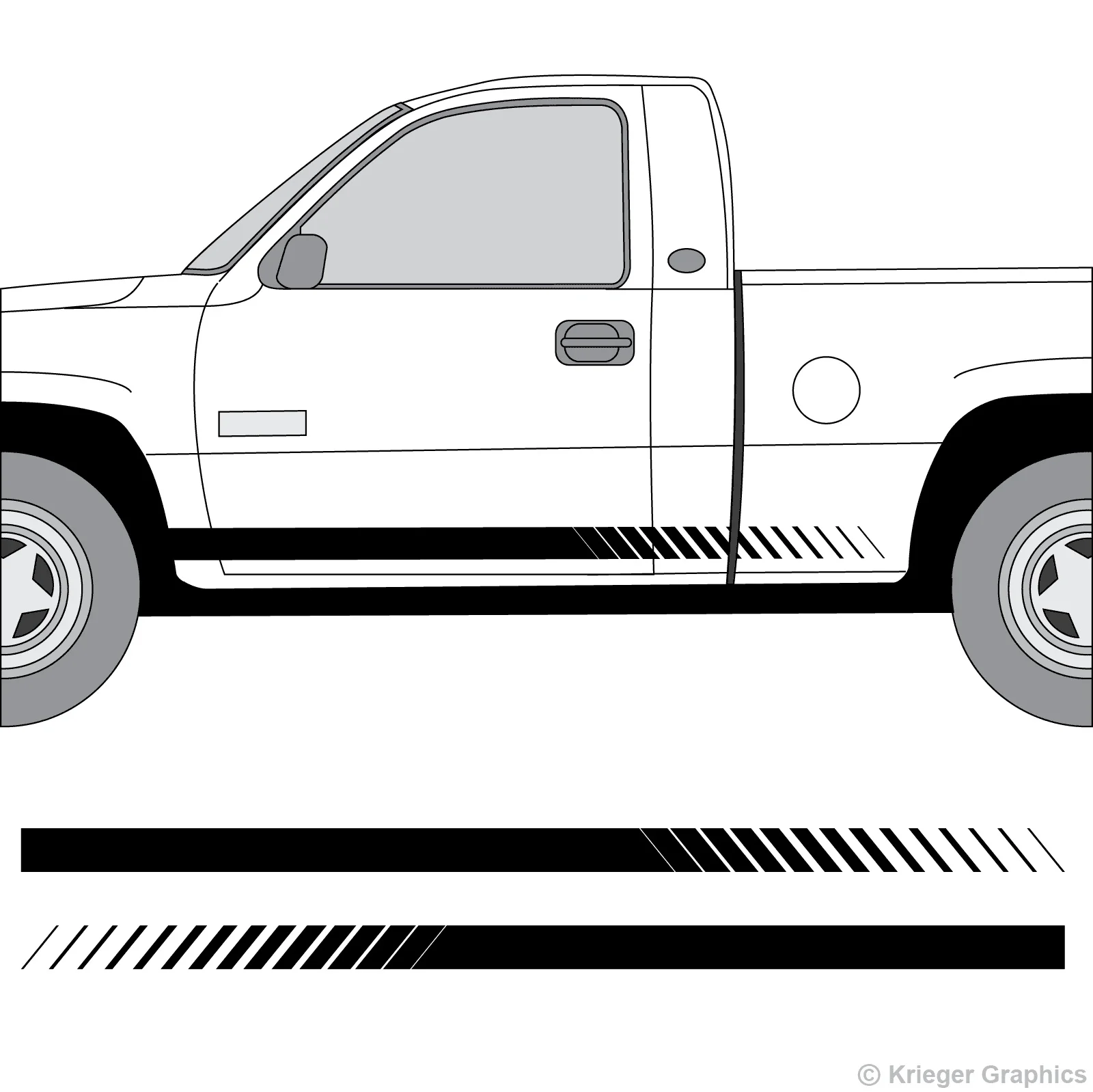 Для 2 шт./1 пара Chevy Silverado GMC Sierra &quotделаве&quot рокер Панель Racing полосы виниловая