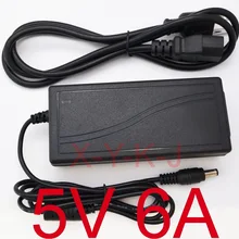 10 шт. высококачественные IC решения AC 100 V-240 V DC 5 V 6A импульсного источника питания, 30 Вт светодиодный адаптер переменного тока, EU/US/UK/AU разъем 5.5mmx 2,1 мм-2,5 мм