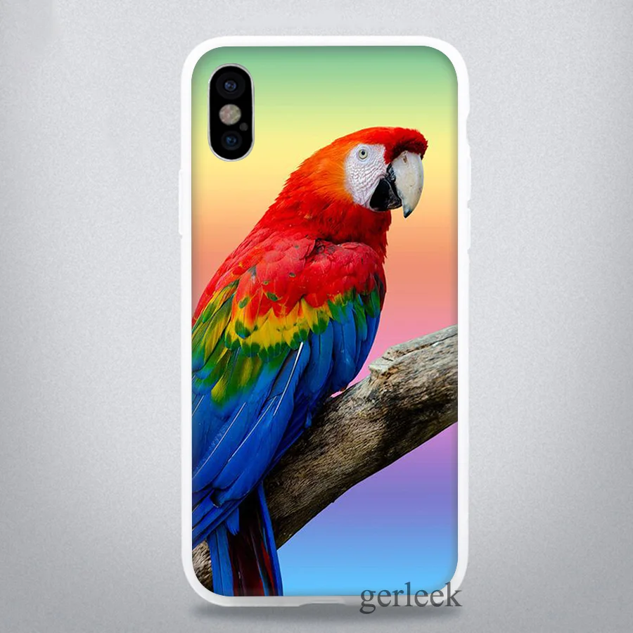 Чехол для телефона с изображением животных птиц попугаев iPhone 11 Pro 5 5S SE 6 6S 7 8 Plus X XR XS