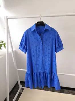 

Summer 2020 New Simple Lotus Leaf Fold Short Sleeve Hundred-Up