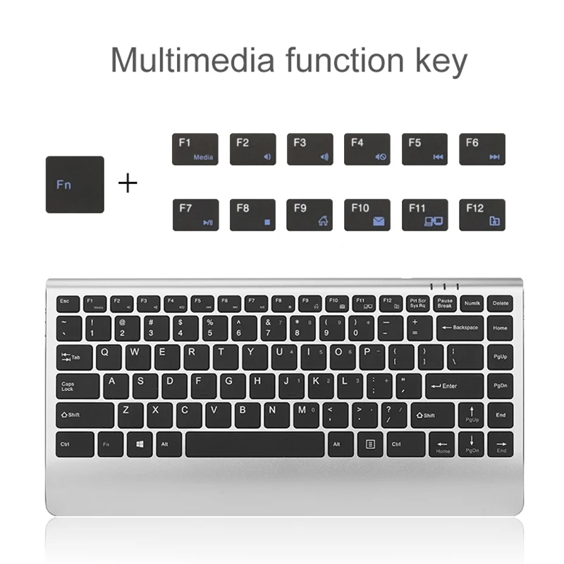 2 4G USB Беспроводная клавиатура из алюминиевого сплава мышь комбинированная
