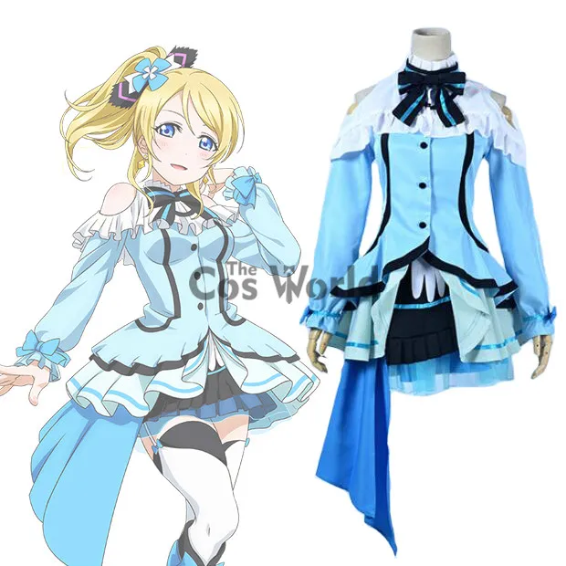 Lovelive Love Live Kirakira Sensation Ayase Eli Tops Shirt Off Shoulder Dress Uniform Outfit Anime Cosplay Costumes Shirt Fold Costume Hornscostume Game Aliexpress