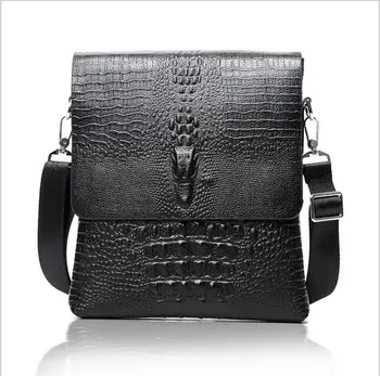 

ETN BAG 042016 Crocodile leather shoulder bag man business shoulder bag