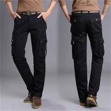 Зима плюс толстый бархат мужские брюки карго комбинезоны мужские военные брюки Повседневная внешняя форма для спортивных упражнений рабочие длинные брюки