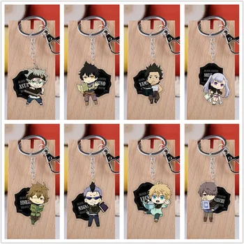 

10 pcs/lot Anime Black Clover Acrylic Keychain Toy Figure Asta Bag Pendant Double sided Key Ring Gifts