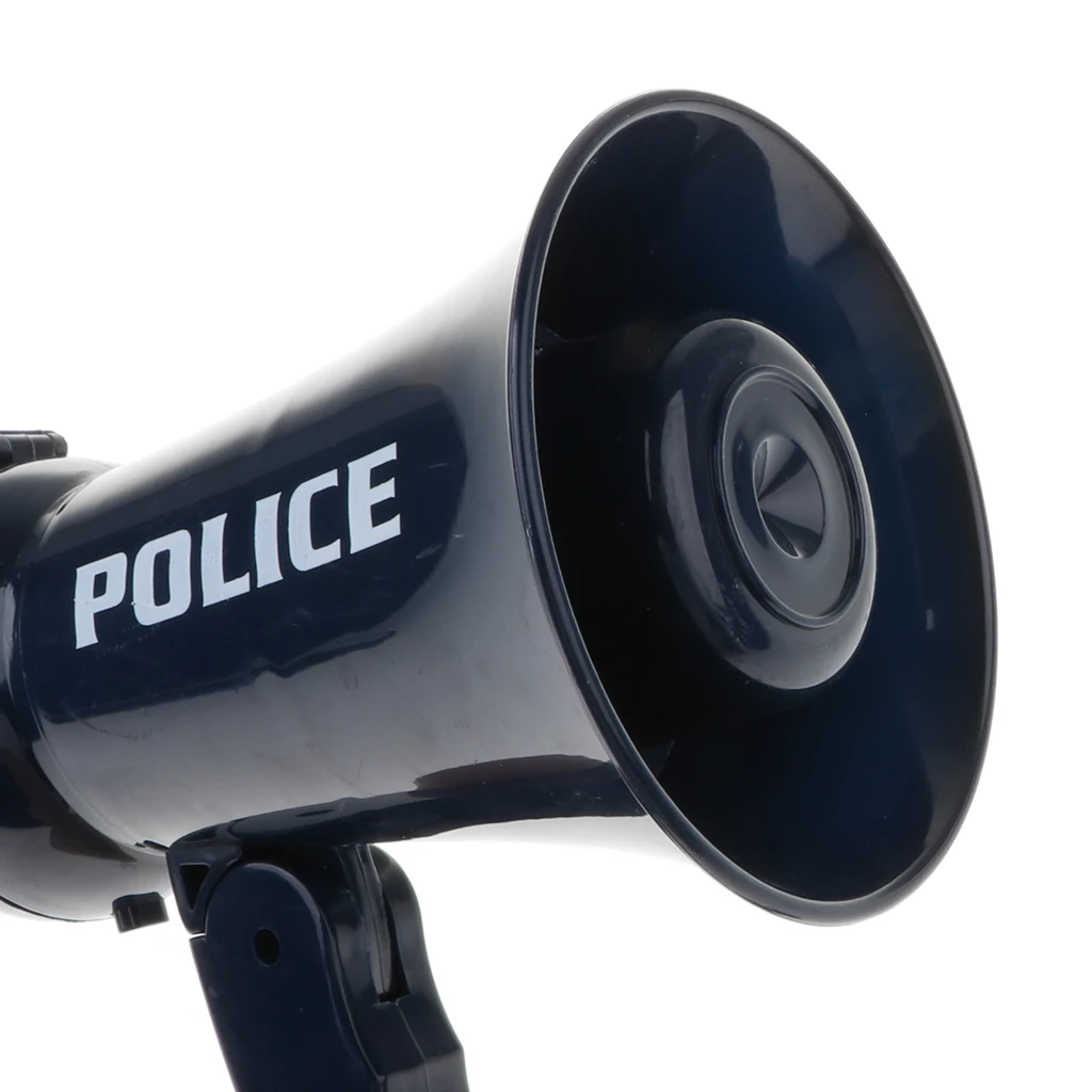 Police Officer Toy Megaphone w// Siren Sounds Handcuff Spontoon Dress Up Set