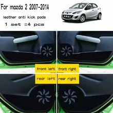 Кожаный автомобильный коврик против ударов, коврик для дверей, аксессуары для mazda 2 demio 2007 2008 2009 2010 2011 2013 2012