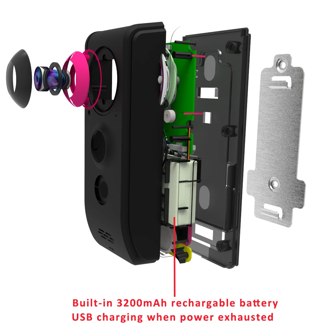  Vstarcam Video Doorbell Camera 720P WiFi Visual Doorbell Call Intercom Door Bell Rechargable Batter