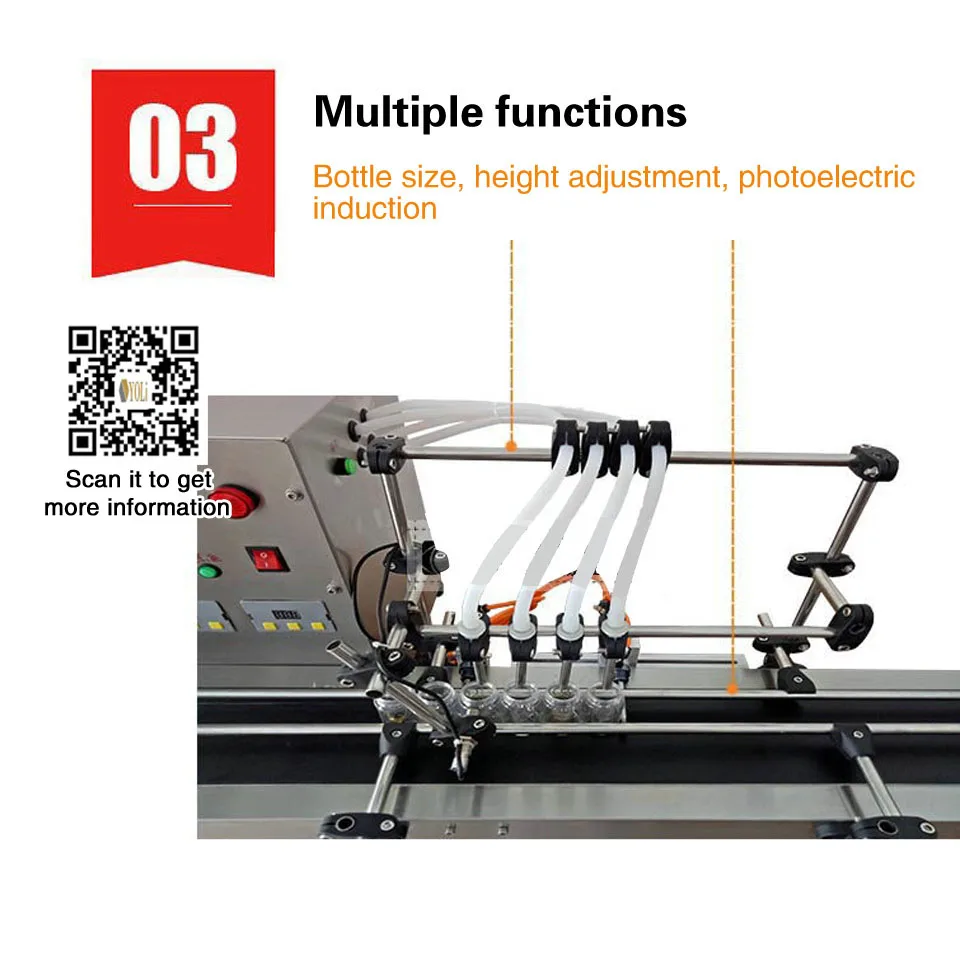 4 насадки машина для розлива жидкости автоматическое заполнение машина с 4 разных управления