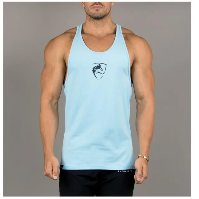 Mens Tank Top 2018 New Gyms Fitness Bodybuilding Workout Crossfit Brand Clothing Cotton Sleeveless Shirt Jogger Print ALPHAETE