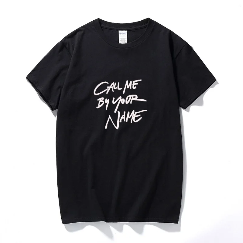 

Movie T Shirt Men Call Me By Your Name Letters Lgbt Gay Printed Cotton Short Sleeve T-Shirt Summer Top Tee Plus Size for Men