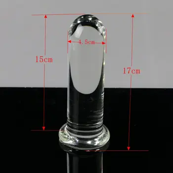 cylindrical clear glass big dildo anal plug large dildos fake dick lesbian gay sex toys for woman penis butt plug sextoys 4