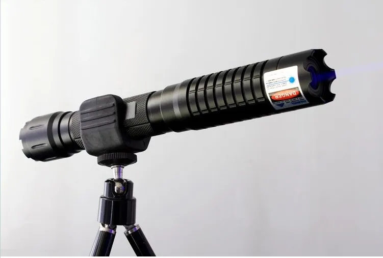 

Strong power military 100000mw 100w blue laser pointer 450nm lazer torch focus burning match/dry wood/black/burn cigarettes