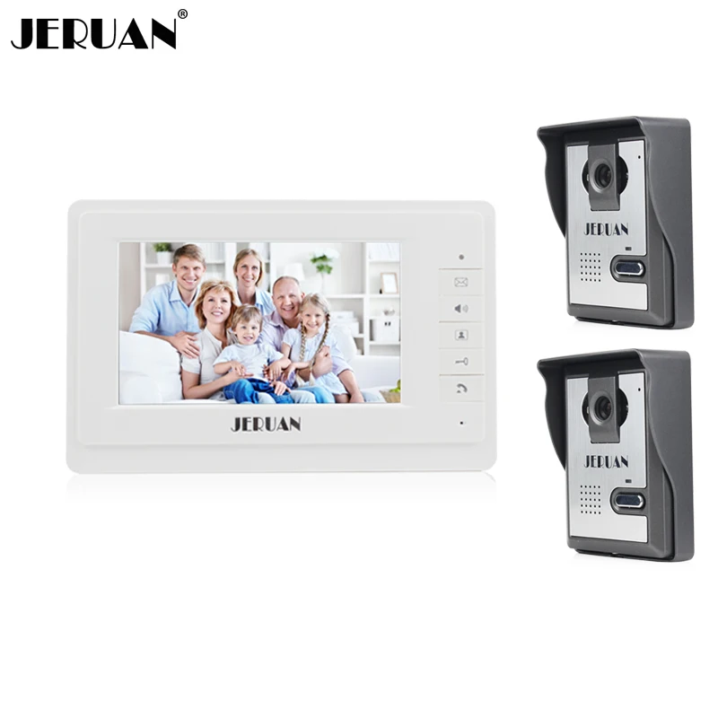 

JERUAN 7 inch video door phone intercom system video doorphone doorbell speaker intercom 700TVL COMS Camera