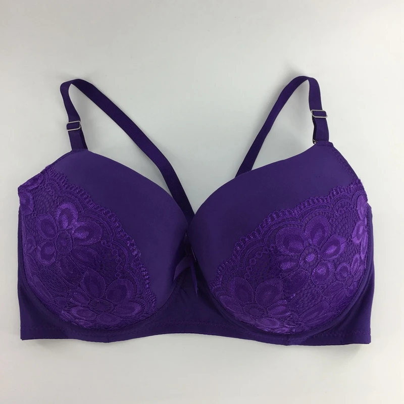 

Plus Size Bras for Women Soft Full Coverage Underwear Minimizer Solid Bra big chest Lingerie Lace bh 40F 42DD 44E 46DD 48E Z10