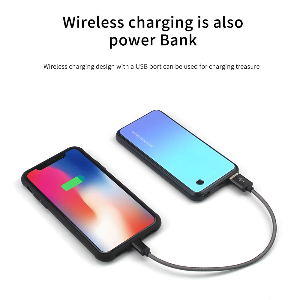 Закаленное стекло PowerBank чехол для huawei mate 20 Pro ударопрочный беспроводной Магнитная батарея зарядное устройство чехол задняя крышка Capa Fundas