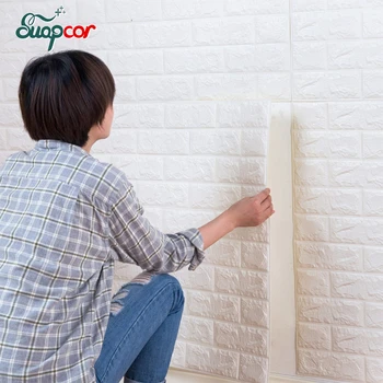 

Foam 3D Anti-collision Wall Sticker Brick Pattern Wallpaper TV background wall Bedroom Living Room Decoration Waterproof Sticker