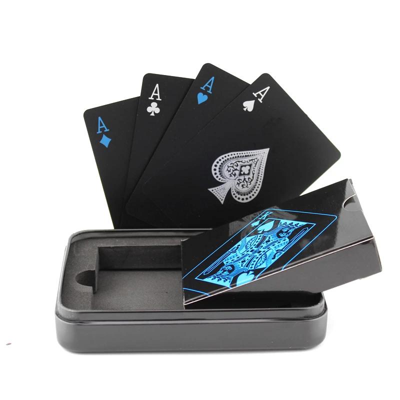 Opgewaardeerd-Metalen-Doos-Plastic-PVC-Zwart-Poker-Waterdicht-Speelkaarten-Novelty-Hoge-Kwaliteit-Collection-Gift-Duurzaam-Kleurvastheid