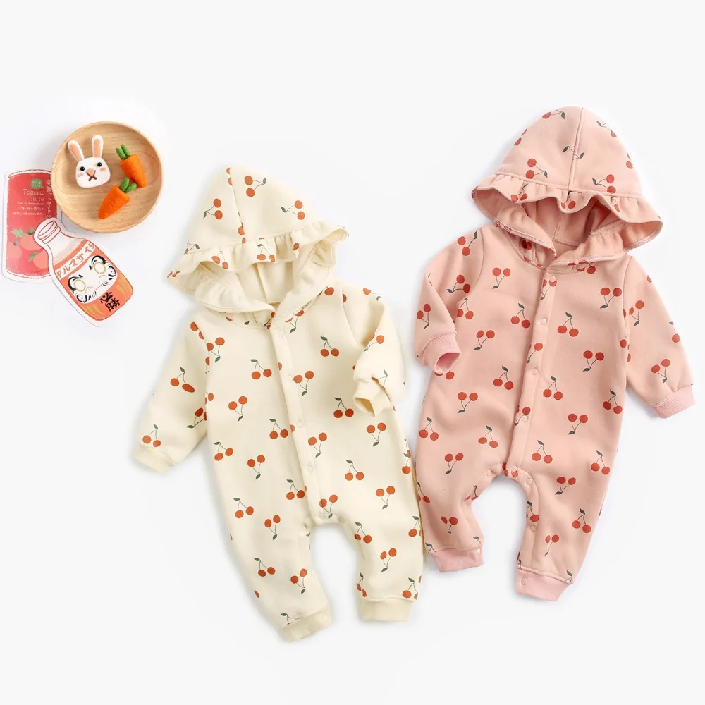 

Newborn Children Clothes Tiny Cottons Infantil Girls Rompers Hooded Long Sleeves Toddler Boys Jumpsuits One Pieces Kids Costumes